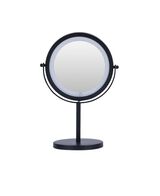 Vogue Illuminated Metal Double Sided Mirror - Black